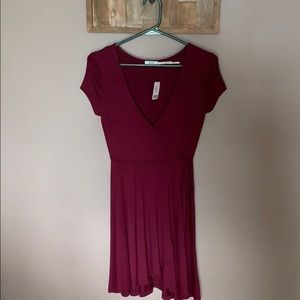 Kimchi blue faux wrap skater dress